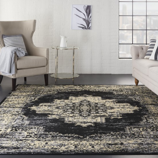 Nourison Grafix GRF14 Area Rug, Black, 7'10" x 9'10"