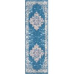 Nourison Grafix GRF14 Runner Rug, Blue, 2'2" x 7'6"