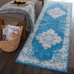 Nourison Grafix GRF14 Runner Rug, Blue, 2'2" x 7'6"