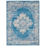 Nourison Grafix GRF14 Area Rug, Blue, 5'3" x 7'3"