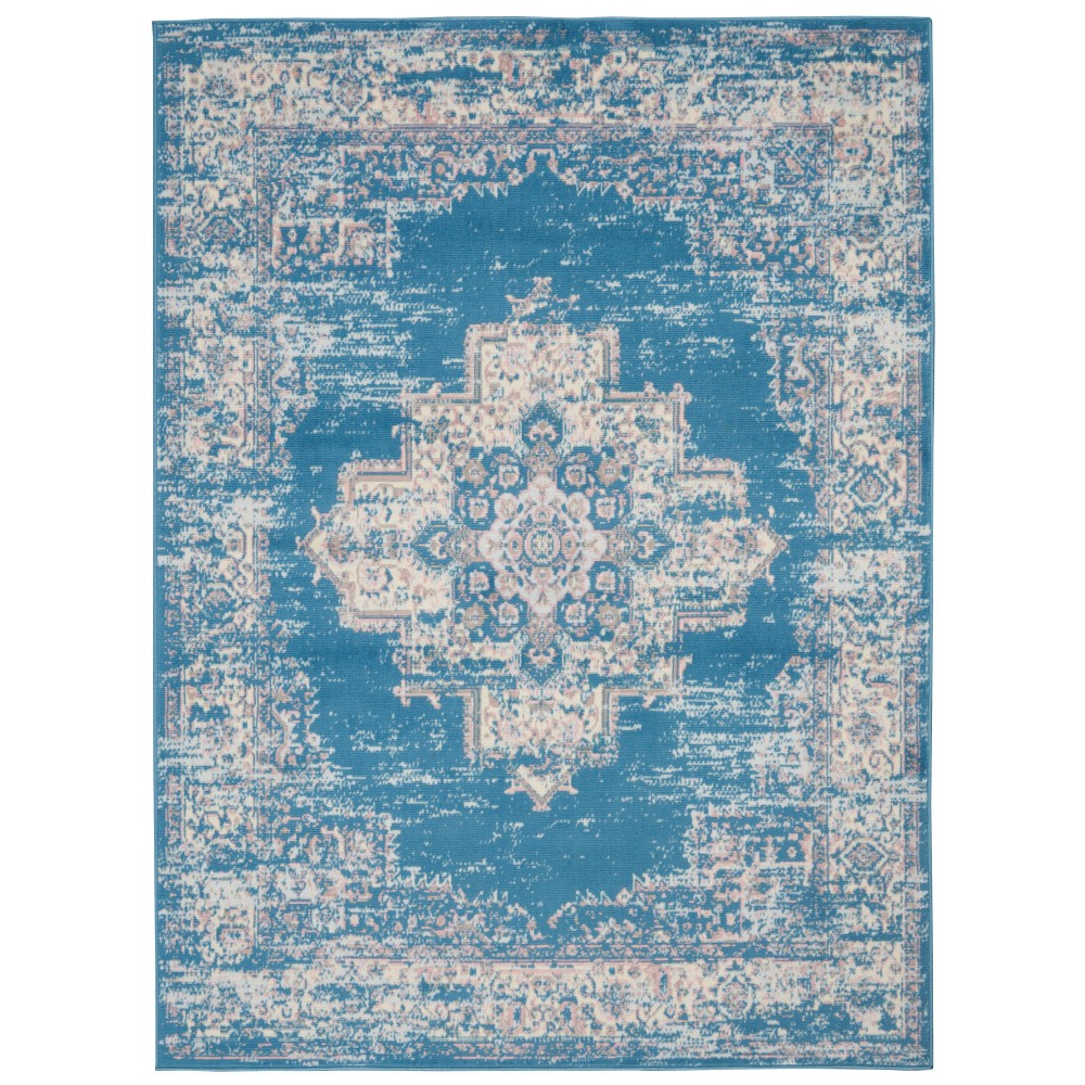 Nourison Grafix GRF14 Area Rug, Blue, 5'3" x 7'3"