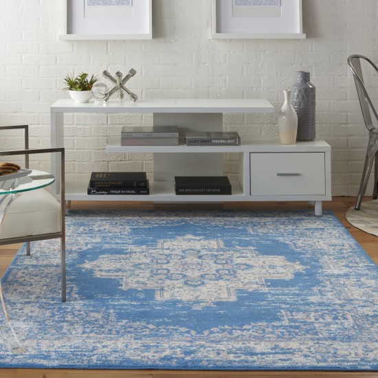 Nourison Grafix GRF14 Area Rug, Blue, 5'3" x 7'3"