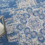 Nourison Grafix GRF14 Area Rug, Blue, 5'3" x 7'3"