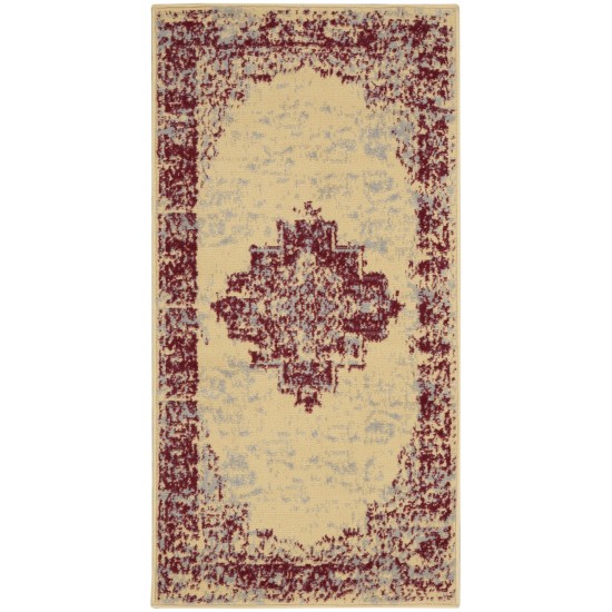 Nourison Grafix GRF14 Area Rug, Cream/Red, 2' x 4'