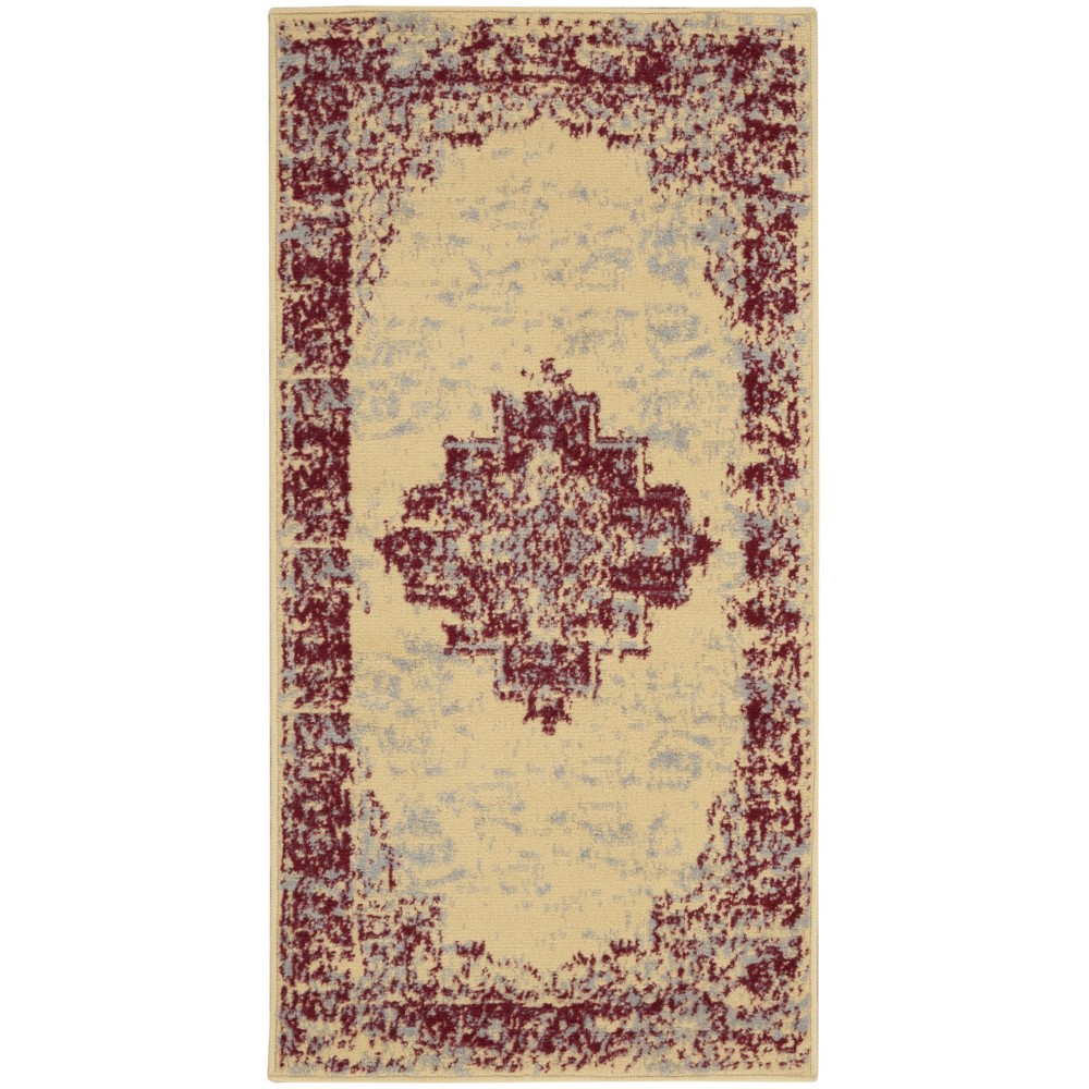 Nourison Grafix GRF14 Area Rug, Cream/Red, 2' x 4' Nourison Grafix GRF14 Area Rug, Cream/Red, 2' x 4'