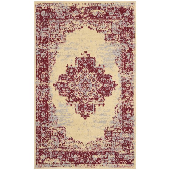 Nourison Grafix GRF14 Area Rug, Cream/Red, 3' x 5'