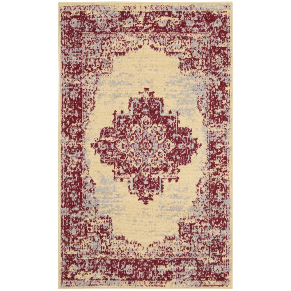 Nourison Grafix GRF14 Area Rug, Cream/Red, 3' x 5'