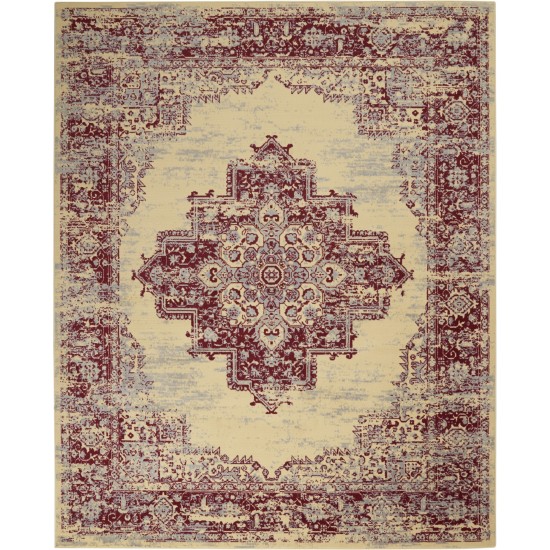 Nourison Grafix GRF14 Area Rug, Cream/Red, 7'10" x 9'10"