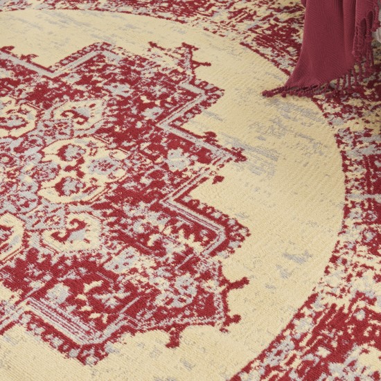 Nourison Grafix GRF14 Area Rug, Cream/Red, 8' x Round