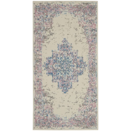 Nourison Grafix GRF14 Area Rug, Ivory/Pink, 2' x 4'