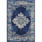 Nourison Grafix GRF14 Area Rug, Navy/Blue, 3'9" x 5'9"