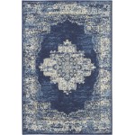 Nourison Grafix GRF14 Area Rug, Navy/Blue, 5'3" x 7'3"