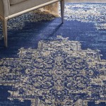 Nourison Grafix GRF14 Area Rug, Navy/Blue, 6' x 9'