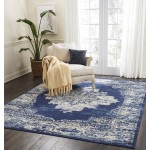 Nourison Grafix GRF14 Area Rug, Navy/Blue, 7' x 10'