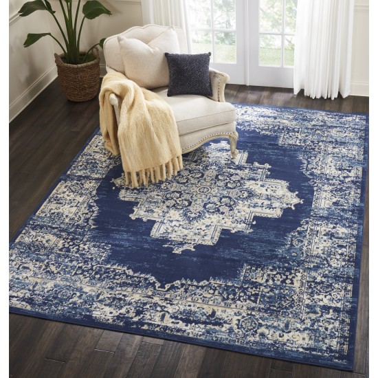 Nourison Grafix GRF14 Area Rug, Navy/Blue, 7' x 10'