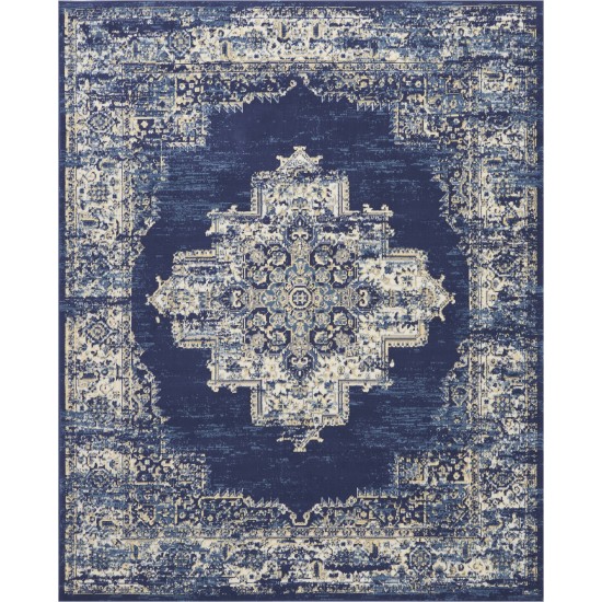 Nourison Grafix GRF14 Area Rug, Navy/Blue, 7'10" x 9'10"