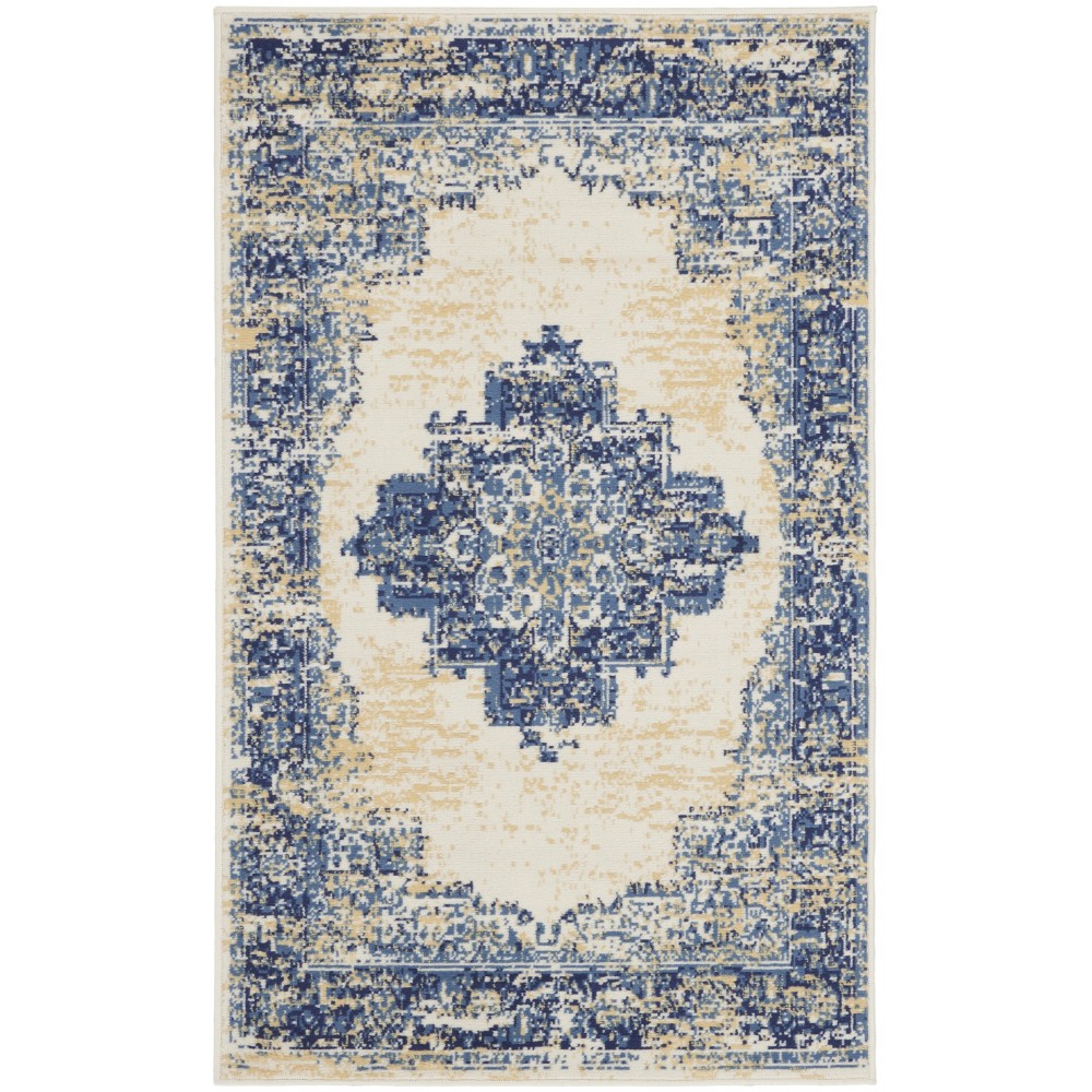 Nourison Grafix GRF14 Area Rug, White, 3' x 5'