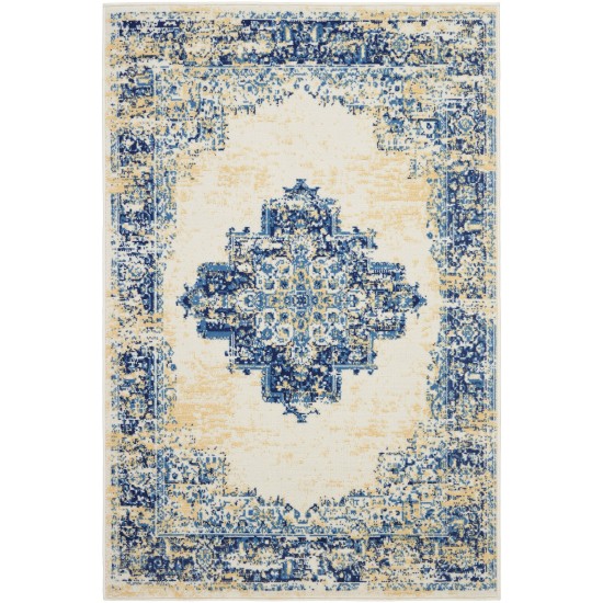 Nourison Grafix GRF14 Area Rug, White, 3'9" x 5'9"