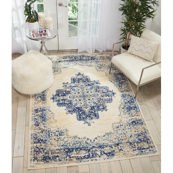 Nourison Grafix GRF14 Area Rug, White, 5'3" x 7'3"