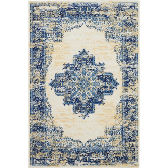 Nourison Grafix GRF14 Area Rug, White, 6' x 9'