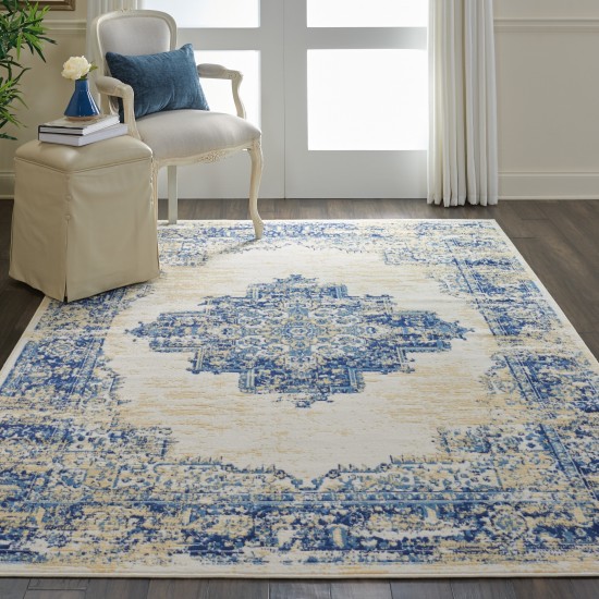 Nourison Grafix GRF14 Area Rug, White, 6' x 9'