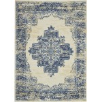 Nourison Grafix GRF14 Area Rug, White, 7' x 10'