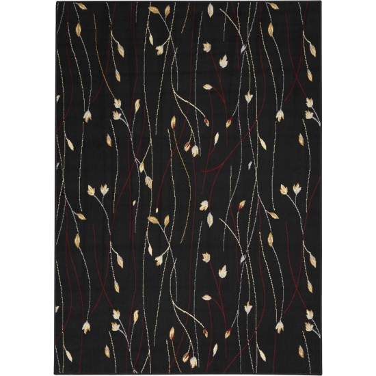 Nourison Grafix GRF15 Area Rug, Black, 5'3" x 7'3"