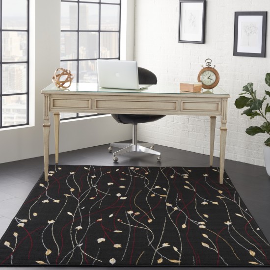 Nourison Grafix GRF15 Area Rug, Black, 5'3" x 7'3"