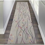 Nourison Grafix GRF15 Runner Rug, Grey, 2'3" x 10'