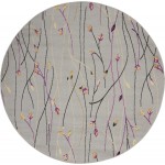 Nourison Grafix GRF15 Area Rug, Grey, 5'3" x Round