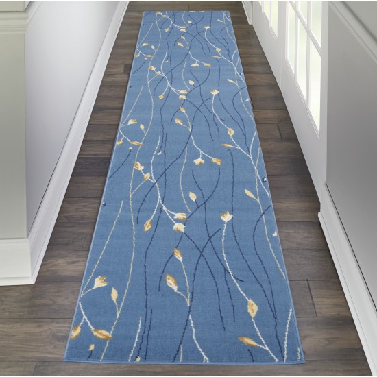 Nourison Grafix GRF15 Runner Rug, Light Blue, 2'3" x 10'