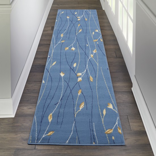 Nourison Grafix GRF15 Runner Rug, Light Blue, 2'3" x 7'6"