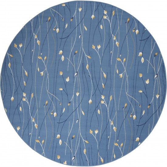 Nourison Grafix GRF15 Area Rug, Light Blue, 8' x Round