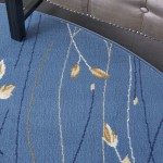 Nourison Grafix GRF15 Area Rug, Light Blue, 8' x Round