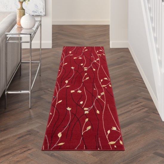 Nourison Grafix GRF15 Runner Rug, Red, 2'3" x 10'