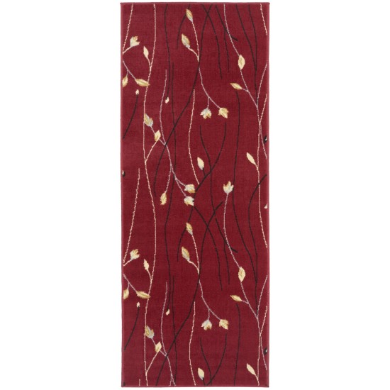 Nourison Grafix GRF15 Runner Rug, Red, 2'3" x 7'6"