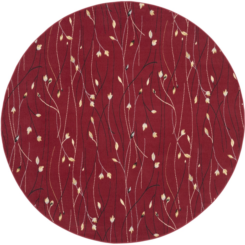 Nourison Grafix GRF15 Area Rug, Red, 8' x Round