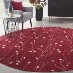 Nourison Grafix GRF15 Area Rug, Red, 8' x Round