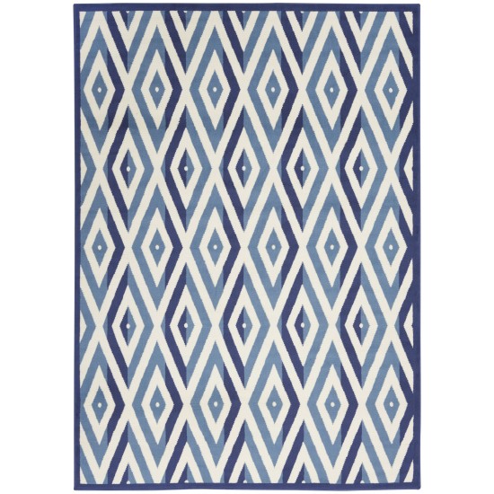 Nourison Grafix GRF18 Area Rug, White/Blue, 5'3" x 7'3"