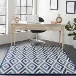 Nourison Grafix GRF18 Area Rug, White/Blue, 5'3" x 7'3"