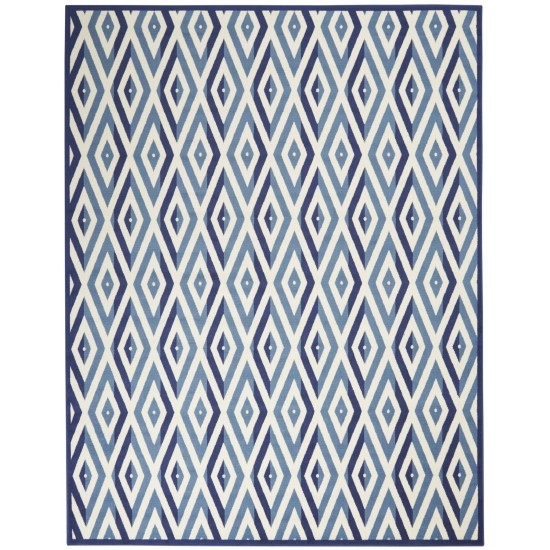 Nourison Grafix GRF18 Area Rug, White/Blue, 7'10" x 9'10"