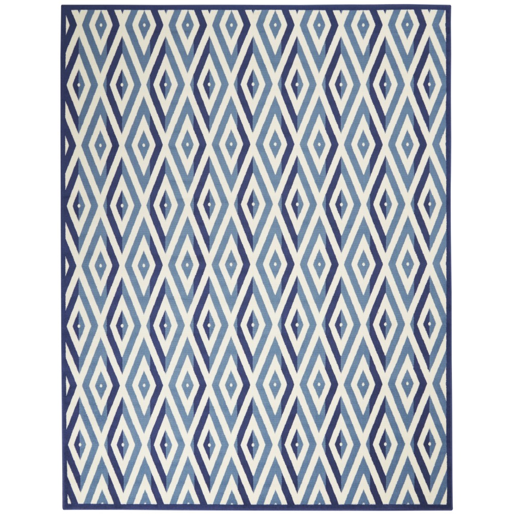 Nourison Grafix GRF18 Area Rug, White/Blue, 7'10" x 9'10"