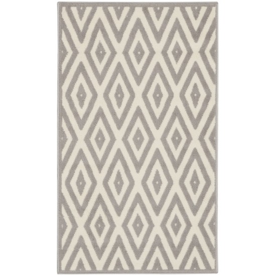 Nourison Grafix GRF18 Area Rug, White/Grey, 2' x 4'