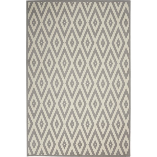 Nourison Grafix GRF18 Area Rug, White/Grey, 3'9" x 5'9"