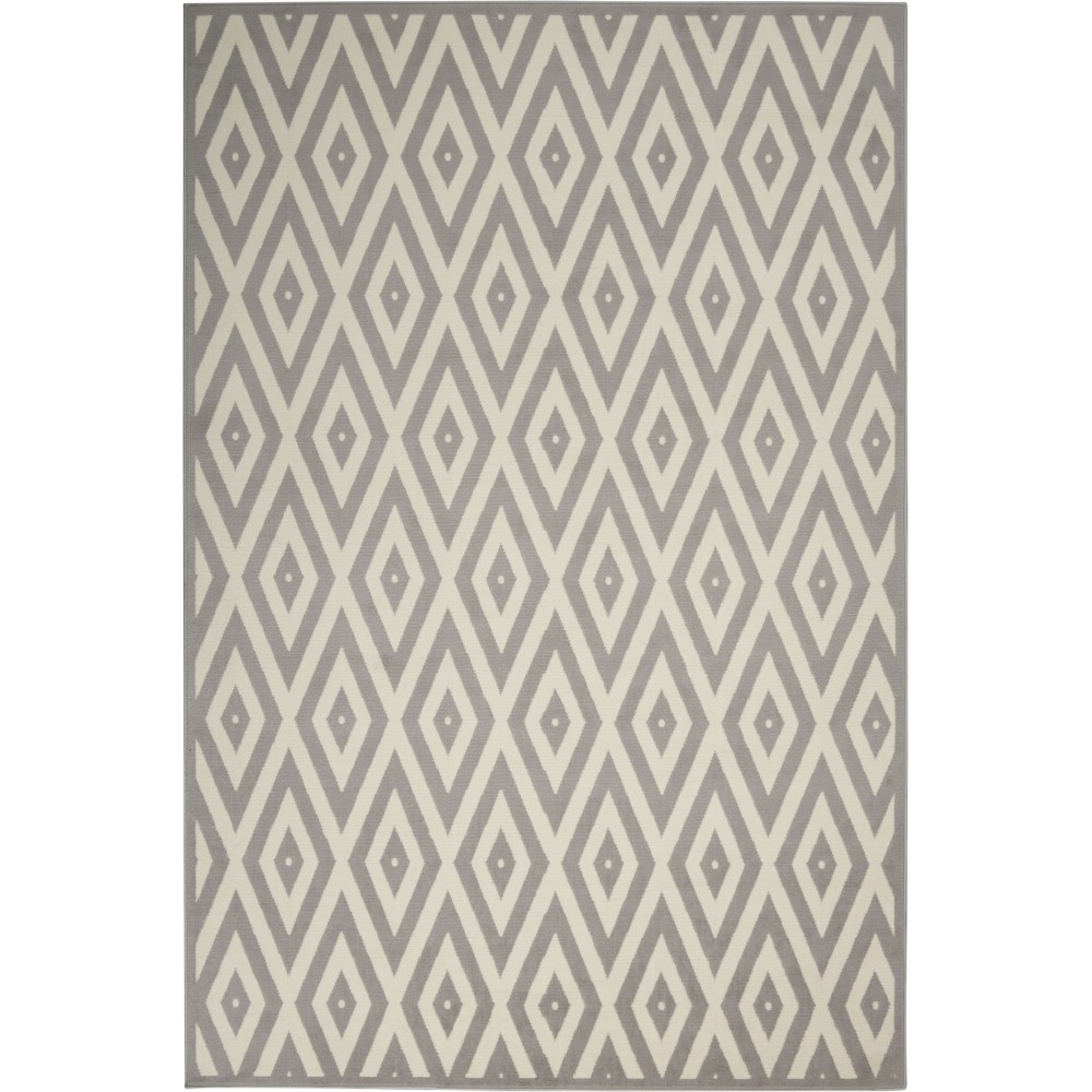 Nourison Grafix GRF18 Area Rug, White/Grey, 6' x 9'