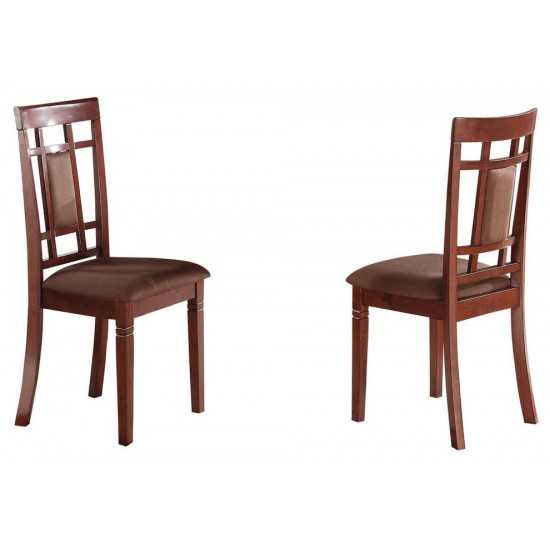 ACME Sonata Side Chair (Set-2), Cherry & Chocolate Microfiber