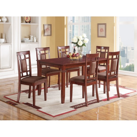 ACME Sonata Side Chair (Set-2), Cherry & Chocolate Microfiber