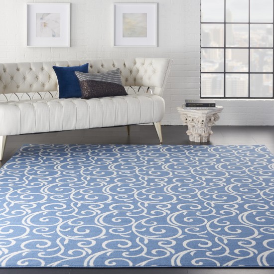 Nourison Grafix GRF19 Area Rug, Blue, 7'10" x 9'10"