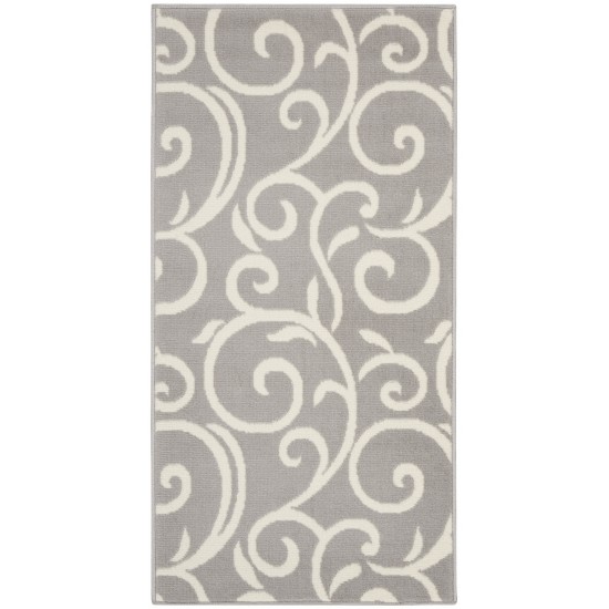 Nourison Grafix GRF19 Area Rug, Grey, 2' x 4'