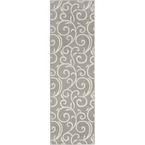 Nourison Grafix GRF19 Runner Rug, Grey, 2'3" x 7'6"